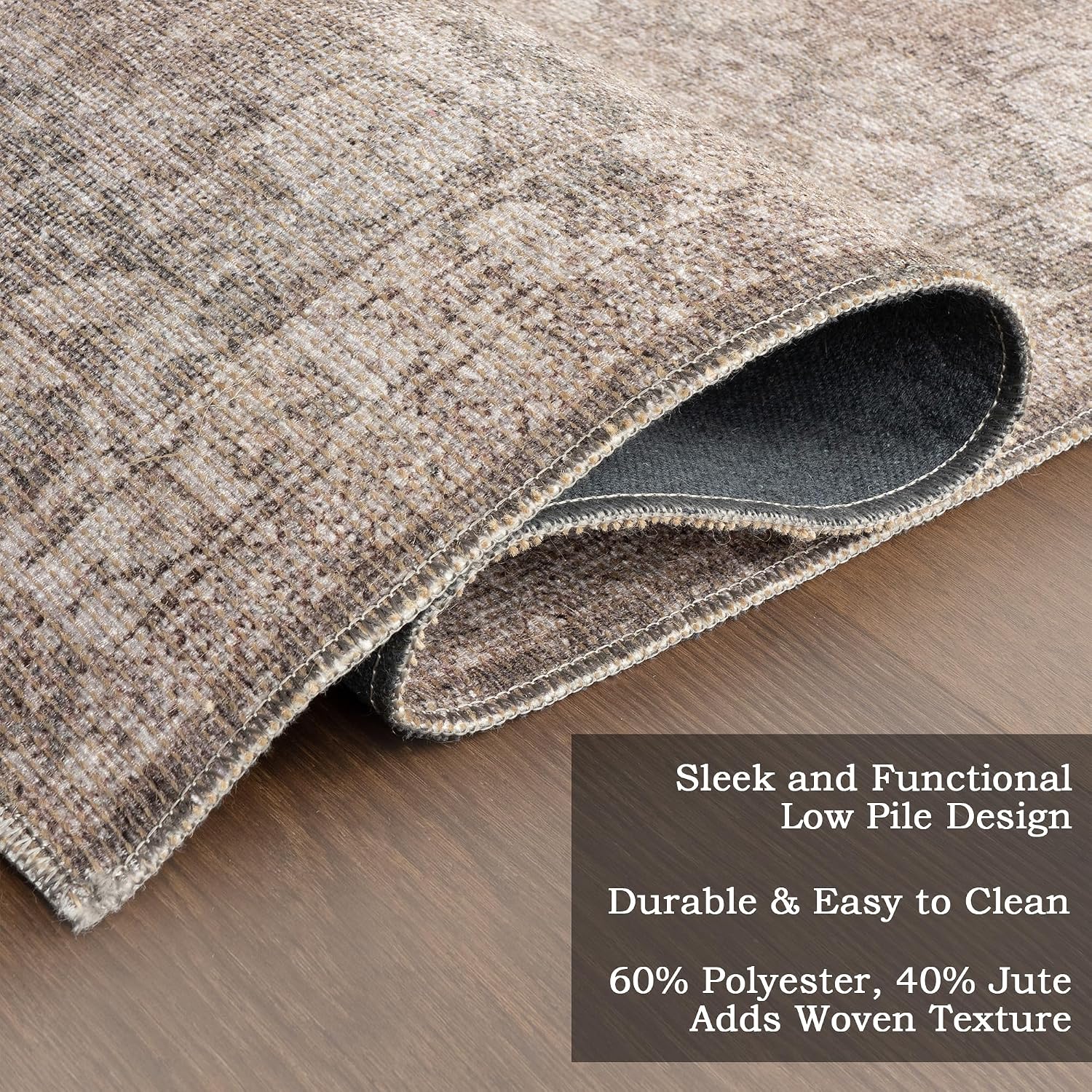 Nuloom Hillstone Collection Delphi Dark Beige/Taupe, 10' x 13', Vintage Medallion, Soft and Cozy, High Traffic, Stain Resistant, Easy Clean, Durable Area Rug for Bedroom, Living Room, Dining, Foyer - Image 4