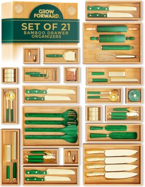 Grow Forward Bamboo Drawer Organize...