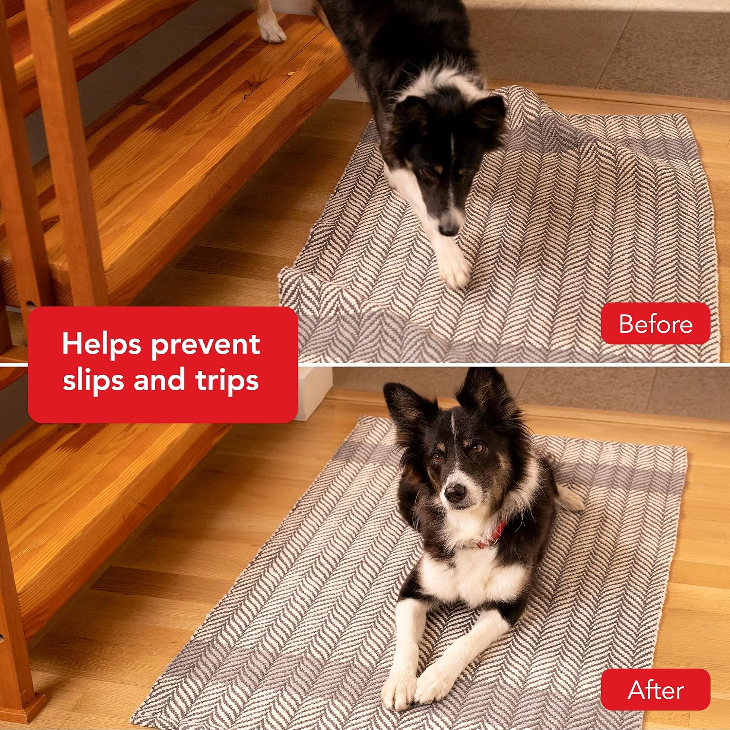 Rug Grip Rug Gripper Double Sided Non-Slip Residue Free Carpet Tape for Area Rugs and Runners - Works on All Floor Types Including Hardwood, Tile, Carpet and Vinyl (2.5in x 25ft) - Image 5