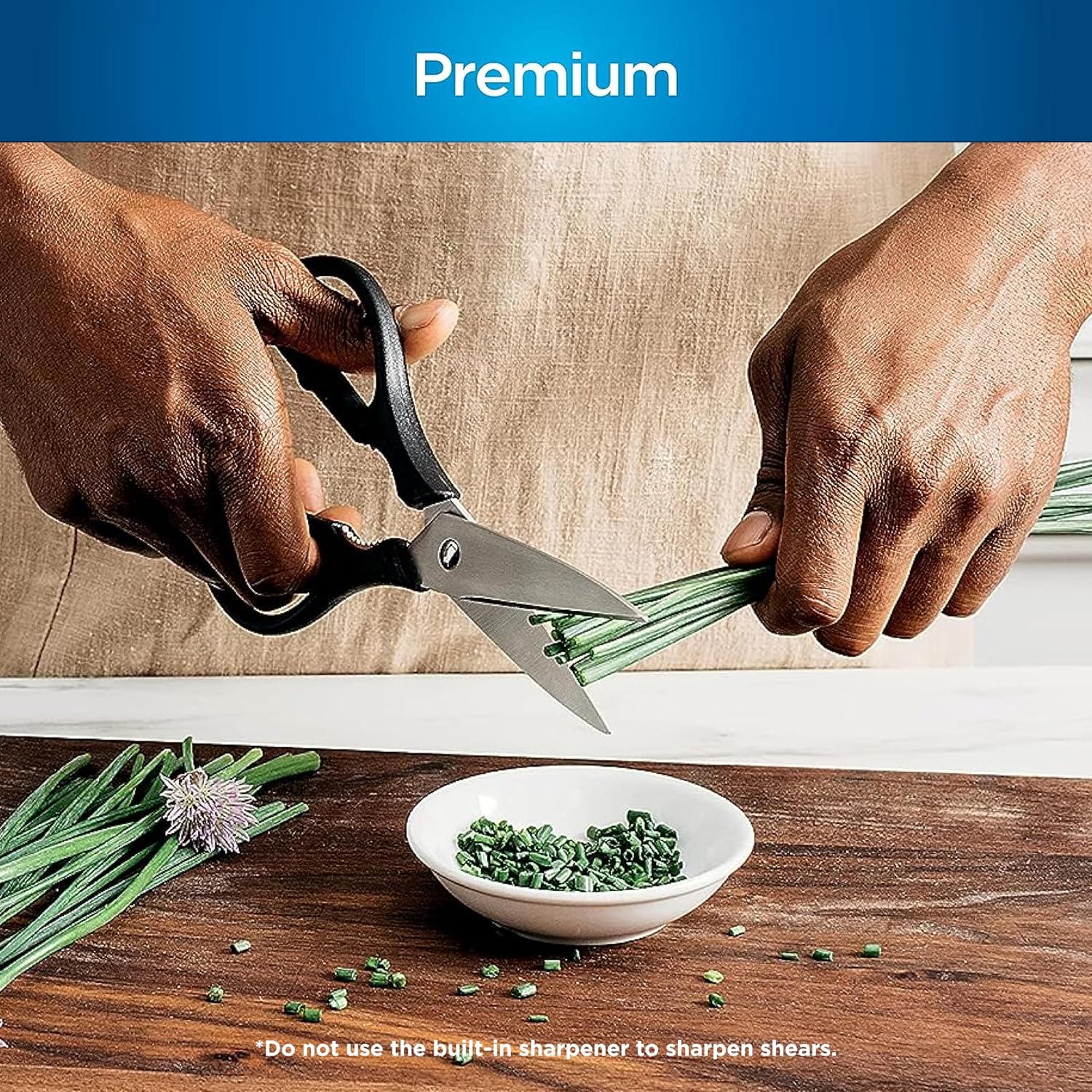 Ninja K52015 Foodi NeverDull 15 Piece Premium Knife System, Wood Series Block, German Stainless Steel, with Built-in Sharpener, Stainless Steel/Walnut - Image 6