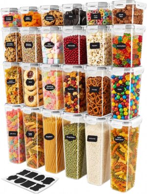 KICHLY Plastic Airtight Food Storag...
