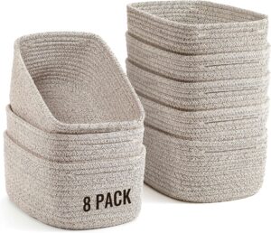 8 Pack Small Storage Baskets for Or...