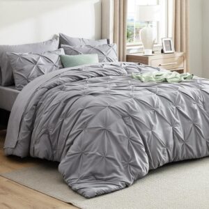 Bedsure King Size Comforter Set Gre...