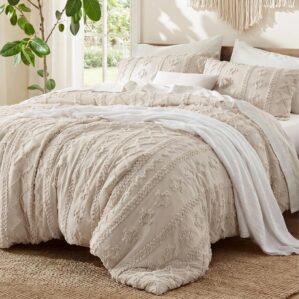 Bedsure Tufted Boho Comforter Set K...