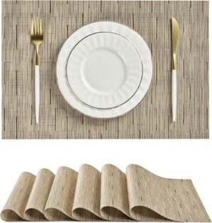 Leetaltree Light Brown Placemats Se...