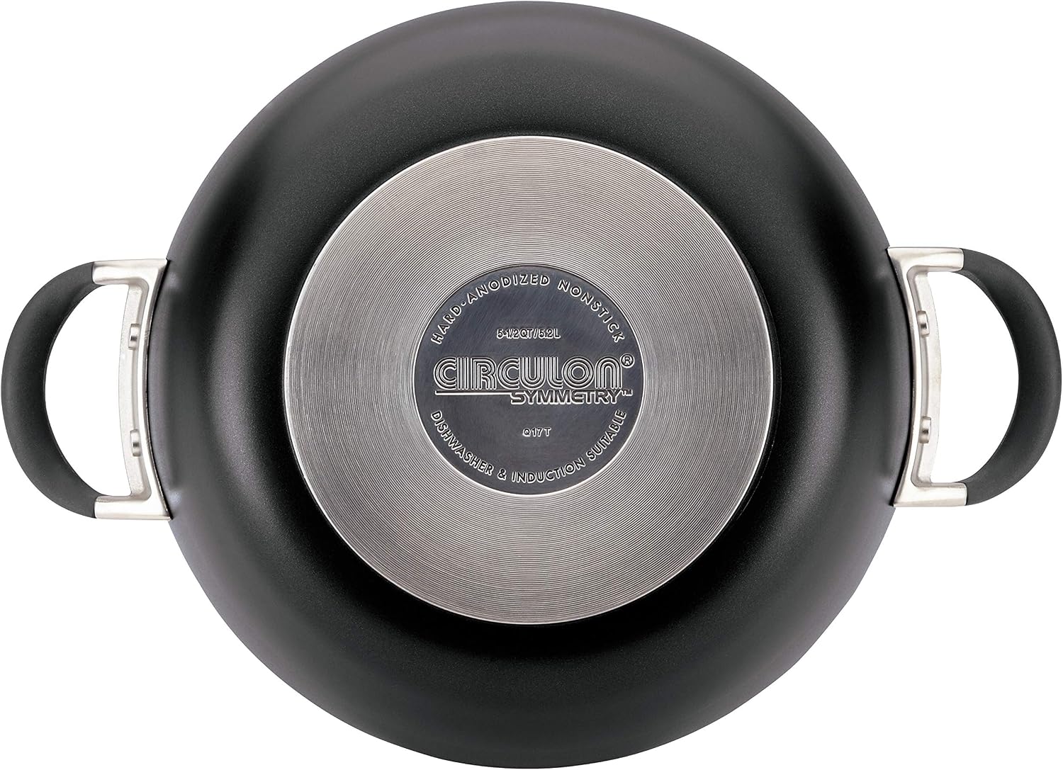 Circulon Symmetry Hard-Anodized Nonstick Induction Casserole Pan with Lid, 5.5-Quart, Black - Image 4