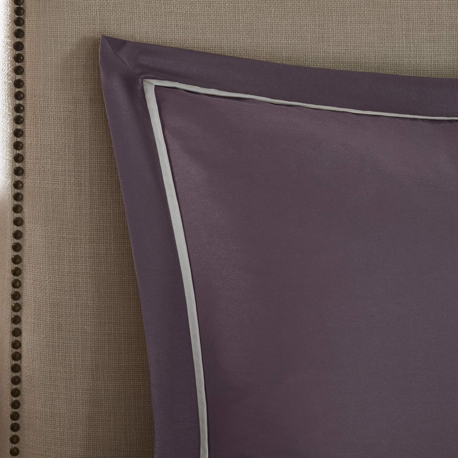 Madison Park Essentials Queen Comforter Set, 24 Piece Bedding With Matching Curtains, Decorative Pillows, Luxe Diamond Tufting , Room in a Bag Joella Collection, Plum Queen - Image 4