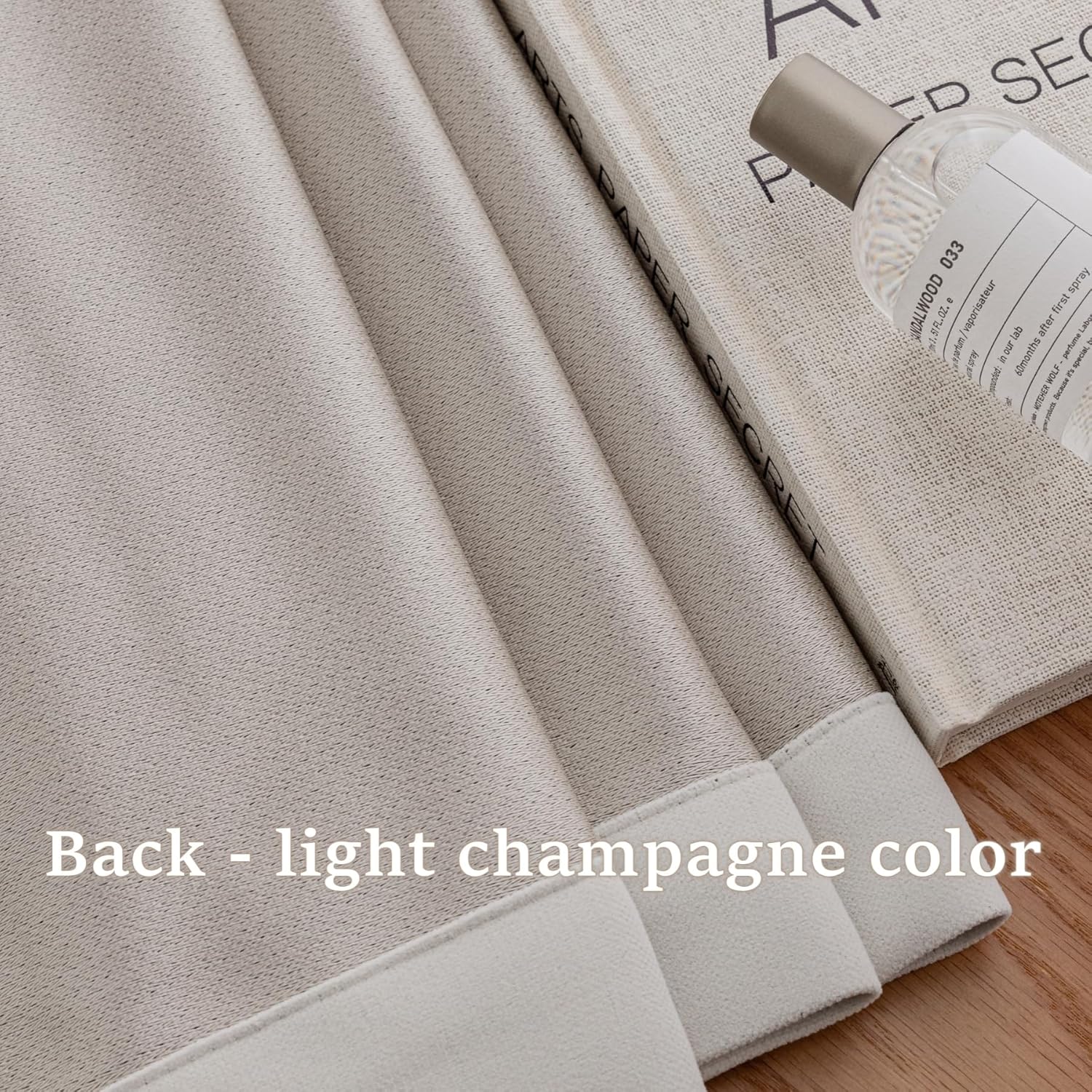 VisionaryHomeDesign X Kinsey Walsh Lilly Room Darkening Velvet Curtain Pair, Pinch Pleat Memory Trained Drapes,Dense Smooth and Velvety (Soft Cream, 50” w x 96” L) - Image 6