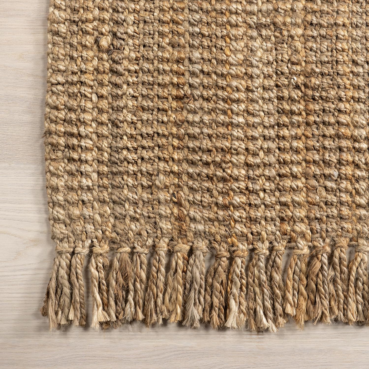 Nuloom Daniela Natural, 6' x 9', Handmade, Jute, Tassel, Soft and Textured, High Traffic, Stain Resistant, Easy Clean, Durable Area Rug for Bedroom, Living Room, Dining Space, Foyer, Entryway - Image 7