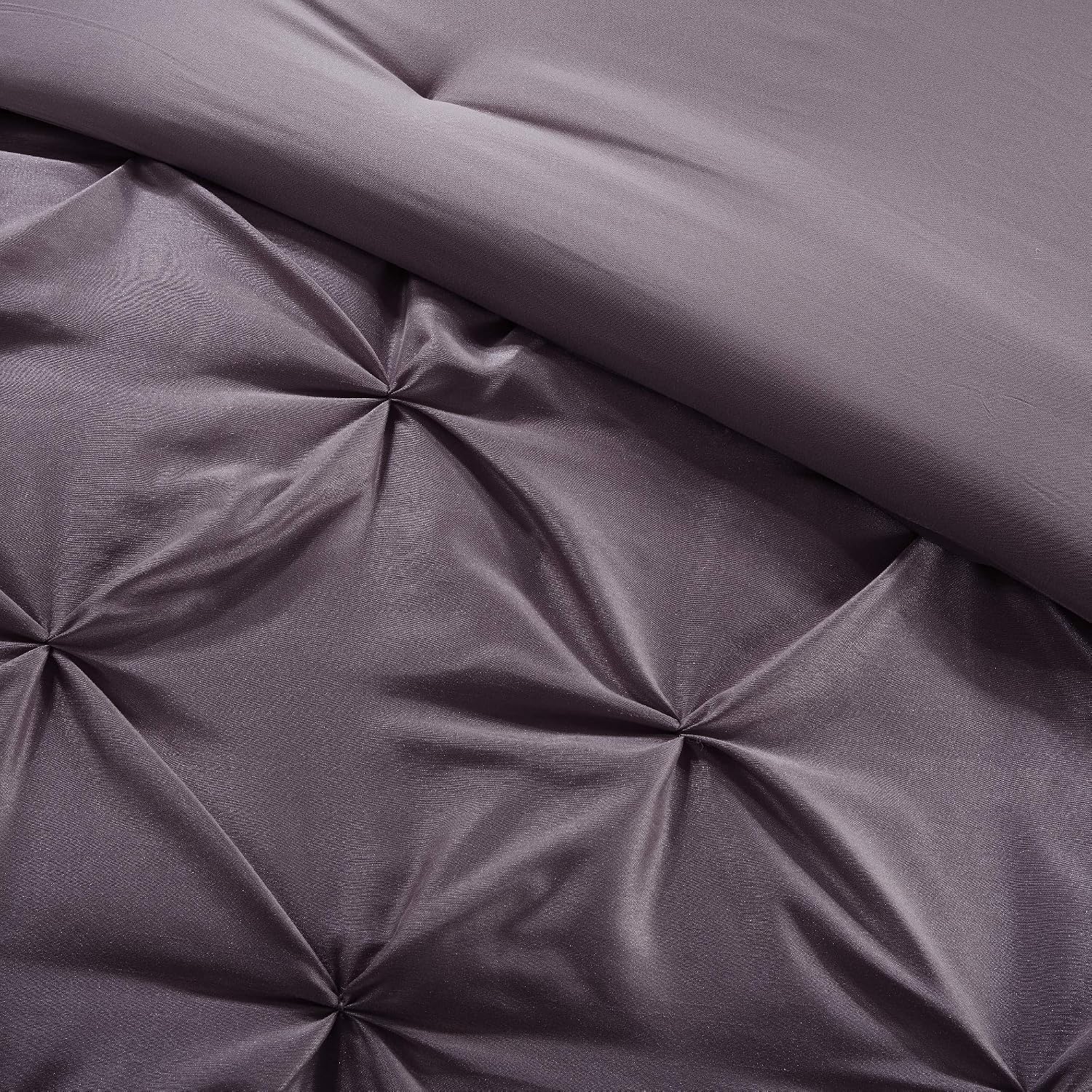 Madison Park Essentials Queen Comforter Set, 24 Piece Bedding With Matching Curtains, Decorative Pillows, Luxe Diamond Tufting , Room in a Bag Joella Collection, Plum Queen - Image 9