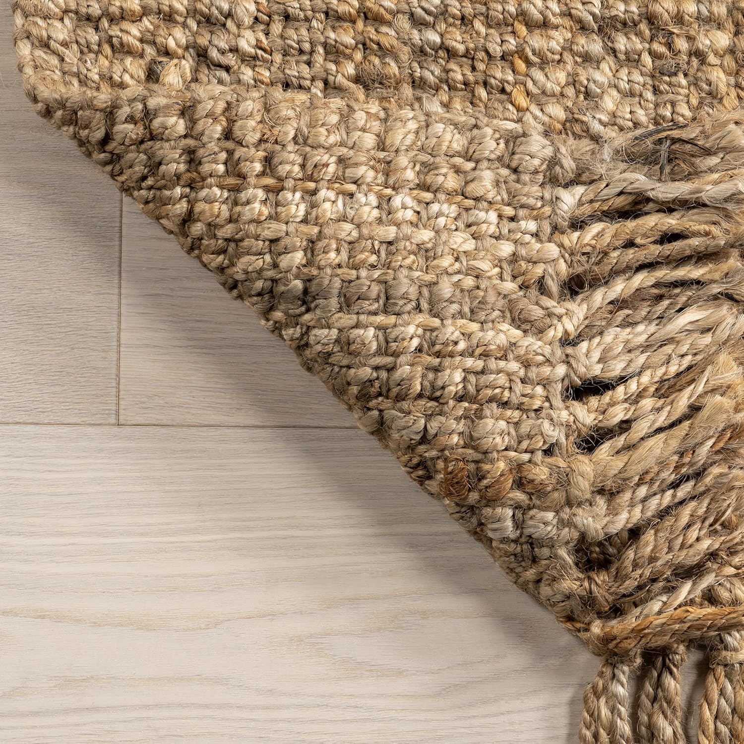 Nuloom Daniela Natural, 6' x 9', Handmade, Jute, Tassel, Soft and Textured, High Traffic, Stain Resistant, Easy Clean, Durable Area Rug for Bedroom, Living Room, Dining Space, Foyer, Entryway - Image 8