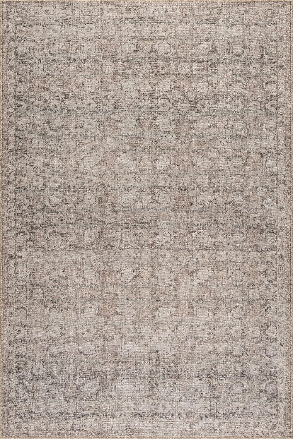 Nuloom Hillstone Collection Delphi Dark Beige/Taupe, 10' x 13', Vintage Medallion, Soft and Cozy, High Traffic, Stain Resistant, Easy Clean, Durable Area Rug for Bedroom, Living Room, Dining, Foyer - Image 3