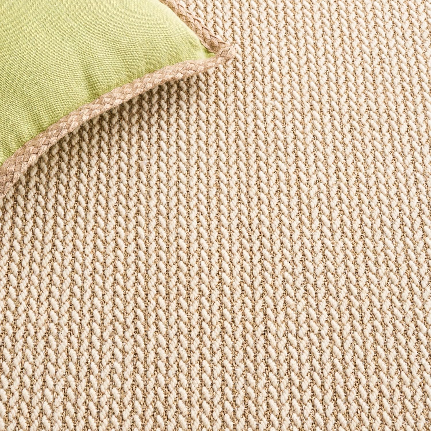 SAFAVIEH Area Rug 8x10 - Natural Fiber Collection - Large - Beige, Sisal & Wool, Woven Design with Border (NF475B) - Image 7