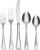Oneida Silverware Set For 4, Flight 20-Piece Everyday Flatware Set, Service For 4, 18/0 Stainless Steel, Swirl, Mirror Finish, Dishwasher Safe, Knives Spoons and Forks Set, Dining (Silver, 20 Pieces)