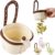 Sink Hanging Strainer Basket with Openable Bottom Cover, Kitchen Food Waste Collector for Sink Garbage Filter, Quick Draining Colander for Cooking and Food Prep (Brown)