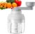Multi-Functional Manual Food Processor Vegetable Chopper, Hand-Powered handle Onion Chopper with Clear Container, Food Chopper for Vegetables Meat Fruits Nuts Herbs Onions,Ideal Gift (White)