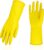 Vgo… 1-Pair Reusable Household Gloves, Rubber Dishwashing gloves, Extra Thickness, Long Sleeves, Kitchen Cleaning, Working, Painting, Gardening, Pet Care (Size L, Yellow, HH4601)