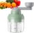 Multi-Functional Manual Food Processor Vegetable Chopper, Hand-Powered handle Onion Chopper with Clear Container, Food Chopper for Vegetables Meat Fruits Nuts Herbs Onions,Ideal Gift (Green)