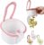 Sink Hanging Strainer Basket with Openable Bottom Cover, Kitchen Food Waste Collector for Sink Garbage Filter, Quick Draining Colander for Cooking and Food Prep (Pink)