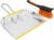 17″ Heavy Duty Metal Dust Pan with Brush Set, Large Wide Mouth Dustpan with Stiff Bristle Cleaning Brush for Garage, Yard, Fireplace Ash, Wood Stove, Workshop and Outdoor Cleanup, Silver