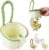 Sink Hanging Strainer Basket with Openable Bottom Cover, Kitchen Food Waste Collector for Sink Garbage Filter, Quick Draining Colander for Cooking and Food Prep (Green)