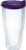 Tervis Clear & Colorful Lidded Made in USA Double Walled Insulated Tumbler Travel Cup Keeps Drinks Cold & Hot, 24oz, Royal Purple Lid