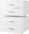 BOLUO Stackable Storage Drawers Closet Organizers and Storage Fabric White 2 Drawer Dresser for Bedroom 2 Packs Modern
