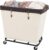StorageWorks 320L Laundry Basket with Wheels, Extra Large Rolling Hampers for Clothing Organizer, Dirty Clothes Basket for Hotel, Home, Closet, Dorm, Beige