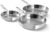 Calphalon Premier Polished 5-Ply Stainless Steel Cookware Set w/Turbo Heat Tech 3 Piece Frying Pan Set, Induction, Oven Safe 500F, Oven Safe 500F, PFOA Free, Polished Stainless Silver