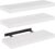 AMADA HOMEFURNISHING Floating Shelves, Wall Shelves for Bathroom/Living Room/Bedroom/Kitchen Decor, White Shelves with Invisible Brackets Set of 3 – AMFS08