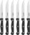 Cuisinart Knife Set, 6pc Steak Knife Set with Steel Blades for Precise Cutting, Lightweight, Stainless Steel & Durable, C77TR-6PSK, Black