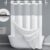 EUTXL Extra Thick 256GSM Waffle Weave Shower Curtain with Snap-in Liner, Heavy Duty Hotel Style Bath Curtain Set, Luxury Weighted Fabric, 71 x 74, White