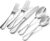 KINGSTONE 40 Piece Teardrop Silverware Set for 8, Heavy 18/10 Stainless Steel Flatware Utensils Cutlery Set, Mirror Polished Knives Forks and Spoons, Dishwasher Safe for Home Kitchen Wedding