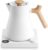 Fellow Corvo EKG Pro Electric Tea Kettle – Quick Heating, Precise Temperature Control Electric Kettle, Scheduling, Built-in Brew Timer for Boiling Water – Matte White with Maple Handle – 0.9 Liter
