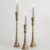 Vintage Cast Iron Taper Candle Holder – Set of 3 Decorative Candle Stand, Candlestick Holder for Wedding, Dinning, Party (Antique Brass)