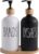 MOMEEMO Soap Dispenser Set, Contains Hand and Dish Soap Dispenser, Suitable for Kitchen Decor. (Black & White)