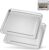 Stainless Steel Baking Tray Pan Compatible with Cuisinart TOA-060/065/070 | 12.4″x11″ toaster oven tray replacement,Air Fryer Steel Basket Wire Rack Accessories Parts (2 PCS Tray Pan)