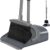 Ivandar Broom and Dustpan Set, Dust pan with Long Handle, Broom with Dustpan Combo Set, Broom and Dustpan for Home, Indoor or Outdoor Cleaning Tool (Deep Gray&Light Gray)