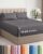 Extra Deep Queen Sheet Set – 4 Piece Breathable & Cooling Bed Sheets – Easily Fits 18 to 24 inch Mattress – Ultra Soft, Wrinkle & Fade Free with Extra Deep Pockets – Hotel Luxury Bedding – Dark Grey