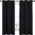 NICETOWN Halloween Pitch Black Solid Thermal Insulated Grommet Blackout Curtains/Drapes for Bedroom Window (2 Panels, 42 inches Wide by 63 inches Long, Black)