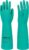 LANON Nitrile Chemical Resistant Gloves, Reusable Heavy Duty Safety Work Gloves, Acid, Alkali and Oil Protection, 18″ Length, Non-Slip, Large