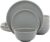 Gibson Home Rockaway 12-Piece Stoneware Dinnerware Set, Matte Finish, Service for 4, Modern Ceramic Plates and Bowls, Microwave & Dishwasher Safe – Soft Gray – Service for 4