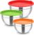 TeamFar Mixing Bowls, Stainless Steel Nesting Salad Bowls with Airtight Lids Set, For Serving/Mixing/Storing, Healthy & Long-lasting, Dishwasher Safe & Easy Clean, 4.6/3 / 1.5 QT, Colorful