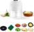 300ml Capacity Electric Garlic Chopper, Mini Portable Veggie Cutter, 4 Sharp Stainless Steel Blades Mini Electric Food Chopper, Compact Size, Easy to Clean, One-Touch Operation (White)