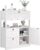 GRUSIGN Bathroom Cabinet, Modern Bathroom Floor Storage Cabinet Organizer with 1 Door and 3 Drawers, Freestanding Cupboard for Kitchen/Living Room Use