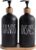 MOMEEMO Black Soap Dispenser Set, Contains Hand and Dish Soap Dispenser, Suitable for Kitchen Decor. (Black)