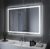Amorho LED Bathroom Mirror, 48″x 32″ with Front and Backlight, Stepless Dimmable Wall Mirrors with Anti-Fog, Shatter-Proof, Memory, 3 Colors, Double LED Vanity Mirror
