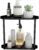 Jesginboo 2 Tier Bathroom Counter Organizer, Vanity Organizer Corner Shelf, Skincare, Makeup Countertop Organizers, Kitchen, Bathroom Counter Storage, Black