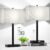 21″ Touch Bedside lamps with 2 USB & AC Outlets, 3-Way Dimmable Bedside Table Lamps Set of 2 for Bedroom Living Room Office Reading, Gray Shade Lamps for Night Stands, 5000K LED Bulbs Included