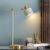 OYEARS 22.2″ Modern Desk Lamp, Metal Table Lamp with LED Bulb, Adjustable Reading Lamps for Living Room, Mid Century Task Lamp for Home Office, Industrial Bedside Lamps, Cream and Gold